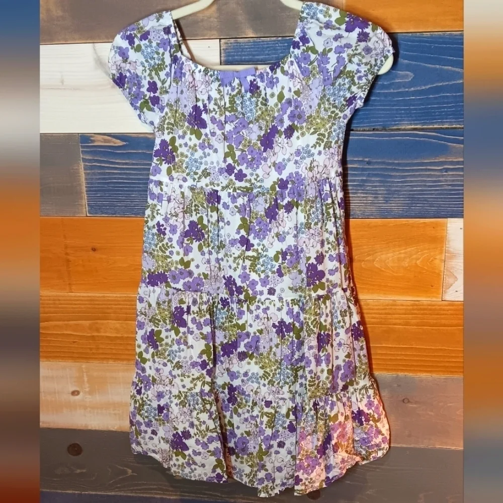Gymboree Floral Dress 10 Purple Floral
